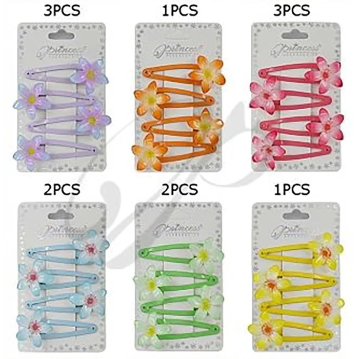 Floral Snap Hair Clip for Girls, Teens and Kids (TK-1020M)