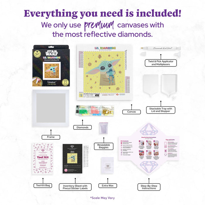 Frameables™ - Grogu™ Galactic Hug - Diamond Art Club DIY Kit