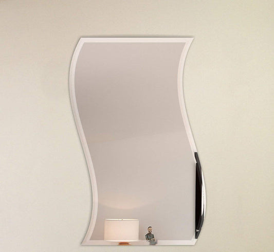 Frameless Zig Zag Wall Mirror