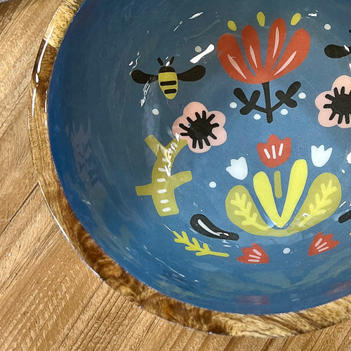 Frida Wood Serving Bowl