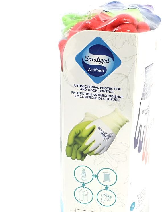 Gardena One Size Gardening Gloves, Latex Coating on a Polyester Lining - 12 Pairs - Shoppers-kart.com