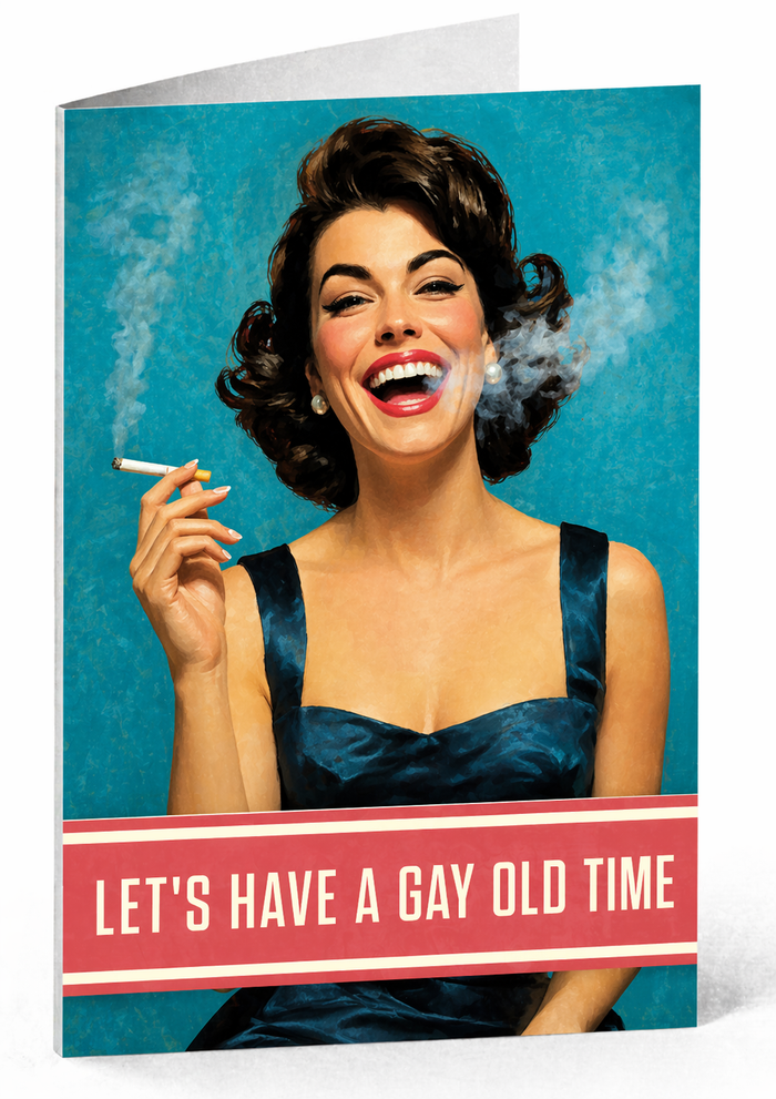 Gay Old Time Greeting Card