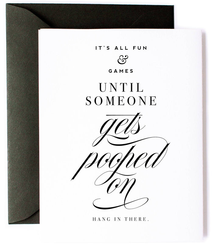 Gets Pooped On - Funny, New Baby Congrats Card - Taryn x Philip Boutique