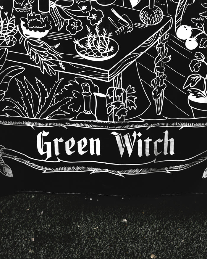 Green Witch Wall Tapestry