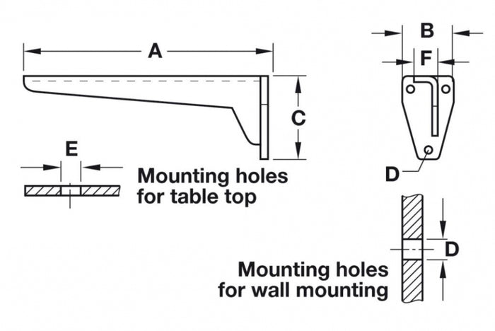 Hafele Hebgo Wall Bracket