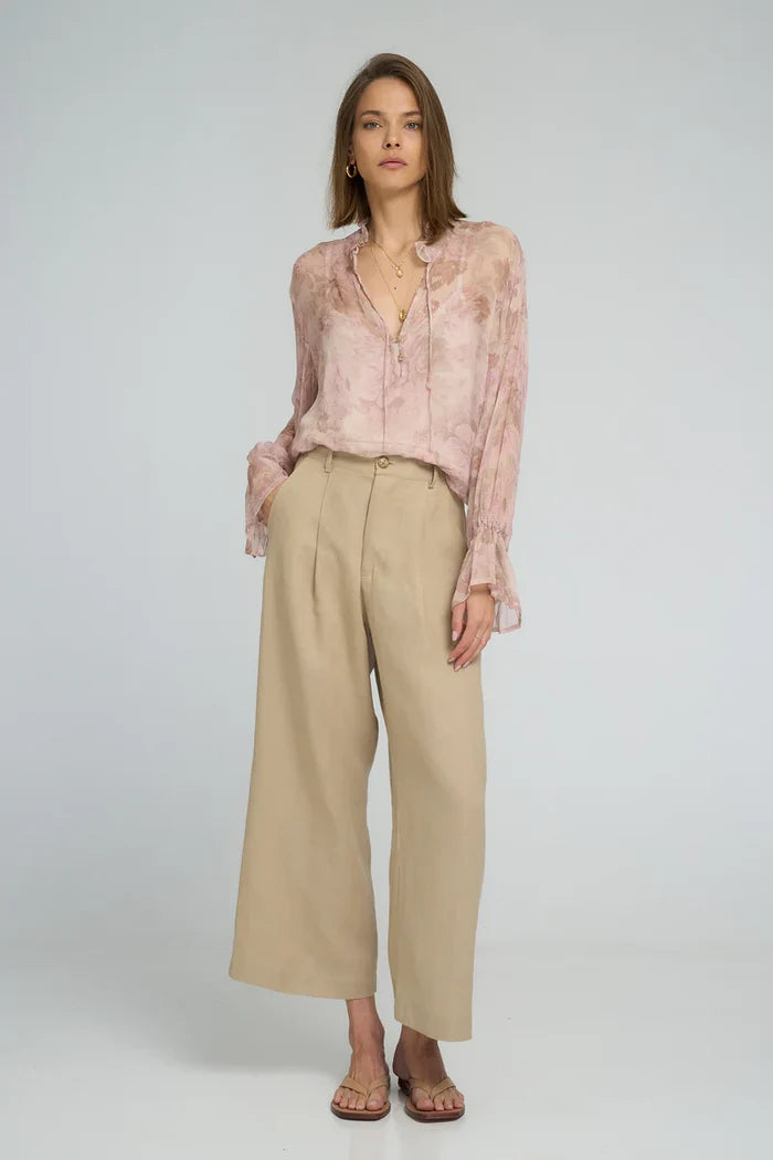Harvest Moon Blouse in Monet Floral Print by Lilya