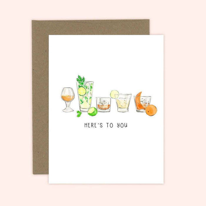 Here's to you! Cocktail Greeting Card - Celebration - Magnolia Lane co. Home + Garden + Gift
