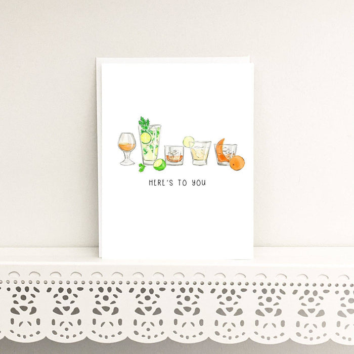 Here's to you! Cocktail Greeting Card - Celebration - Magnolia Lane co. Home + Garden + Gift