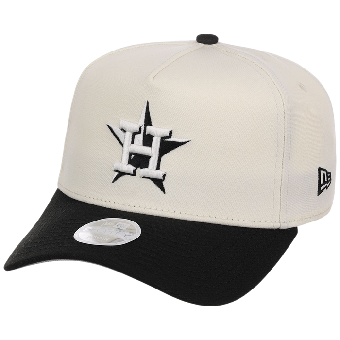 Houston Astros Women's New Era 9FORTY Chrome x Black A-Frame