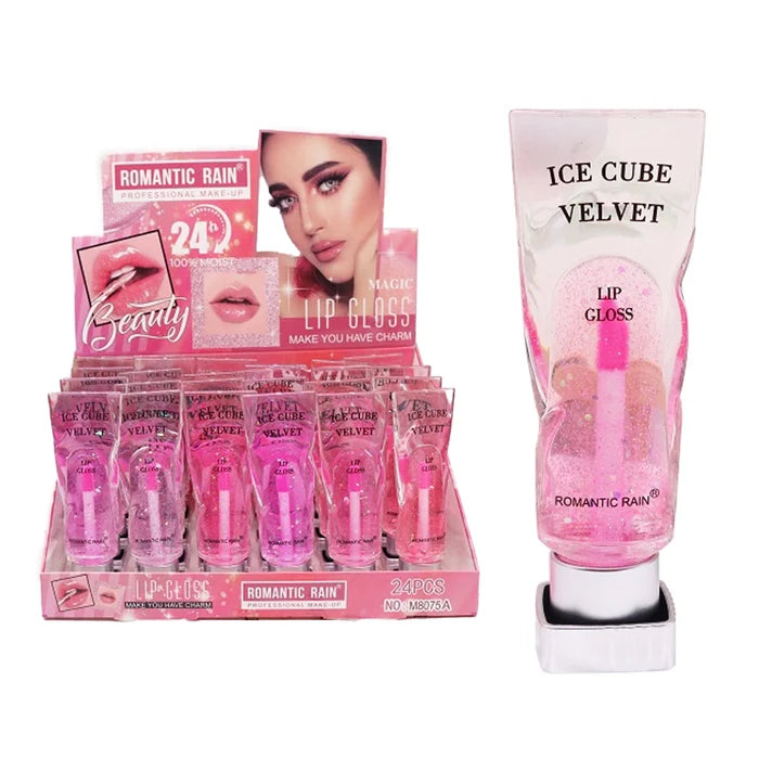 ICE CUBE VELVET Romantic Rain Lip Gloss – Crystal Clear Shine & Hydration (ACO2088)