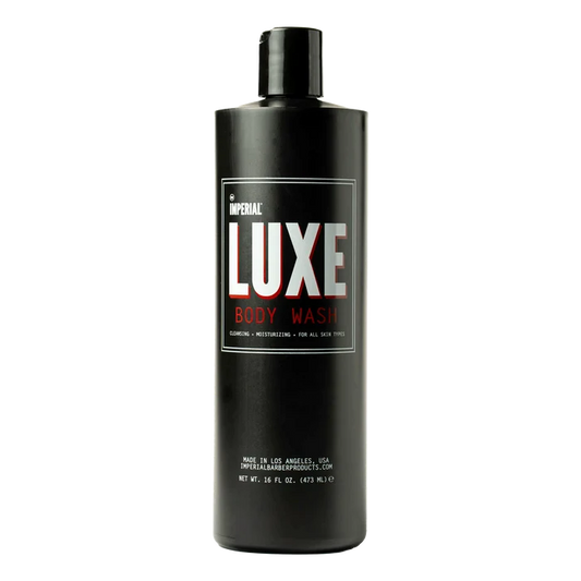 Imperial Barber Luxe kroppsvask i svart flaske med sitrus og ravduft for alle hudtyper