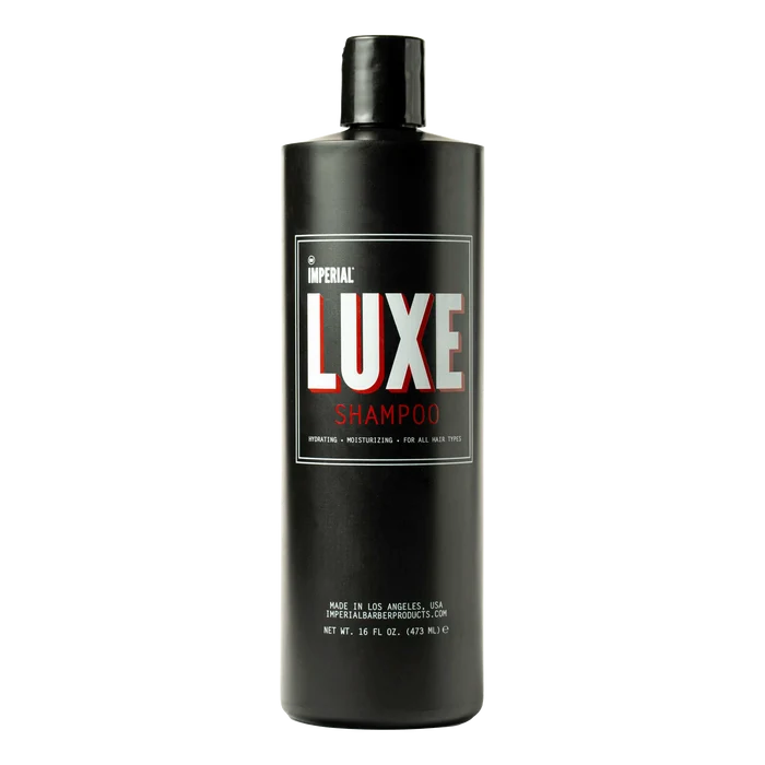 Imperial Barber Luxe hydraterende sjampo for alle hårtyper svart flaske