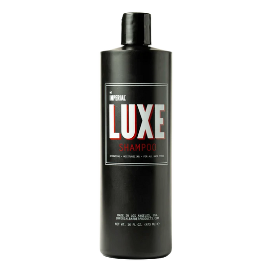 Imperial Barber Luxe hydraterende sjampo for alle hårtyper svart flaske