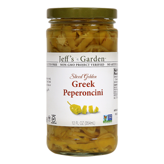 Jeff's Garden Sliced Golden Greek Peperoncini 354ml
