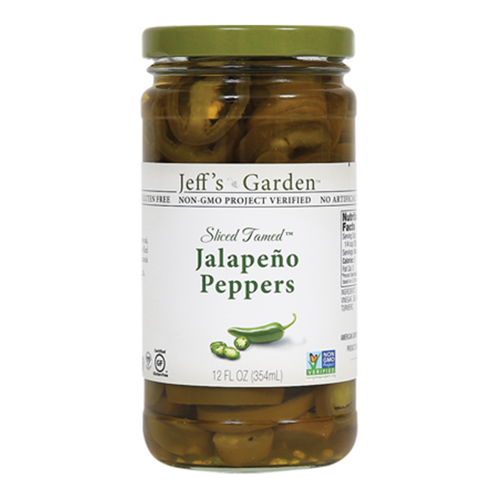 Jeff's Garden Sliced Tamed Jalapeno Peppers 354ml