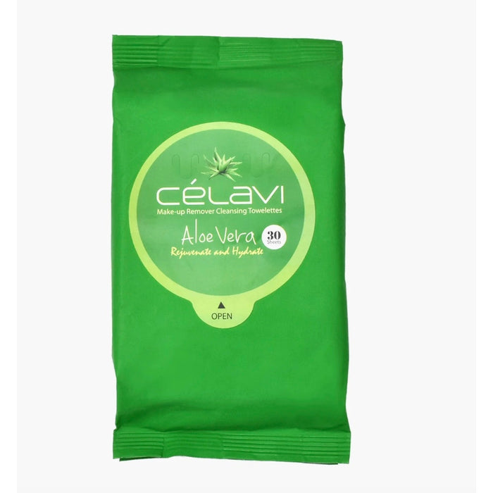 K-Care Celavi Makeup Remover Cleansing Wipes 30 pieces per pack*Aloe Vera*2 pack