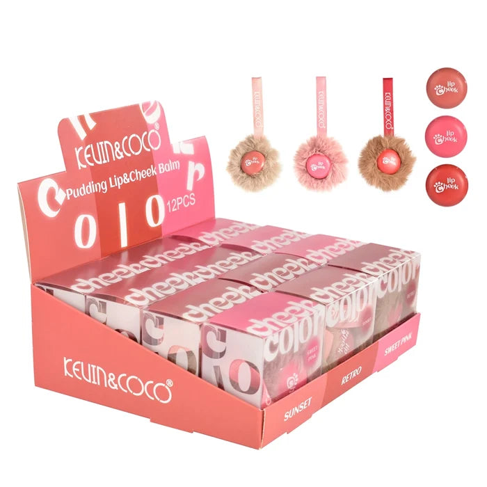 Kevin & Coco – Pudding Lip & Cheek Balm Display Set