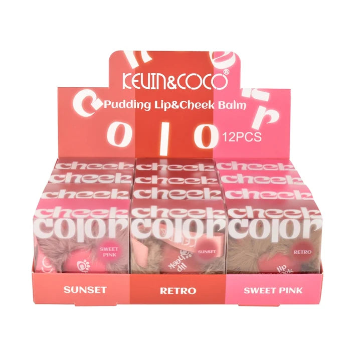 Kevin & Coco – Pudding Lip & Cheek Balm Display Set
