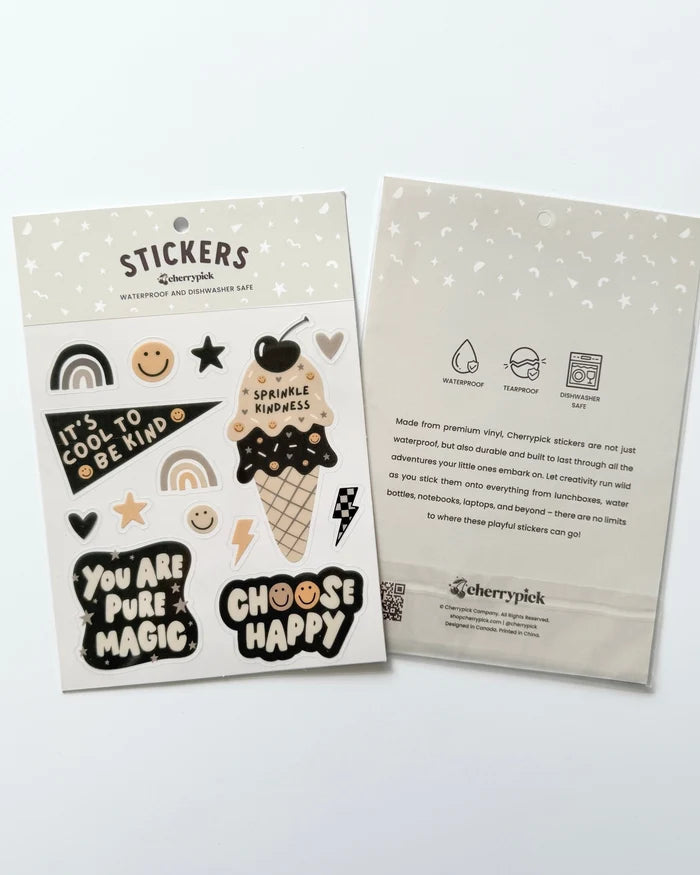 Kindness Waterproof Sticker Sheet