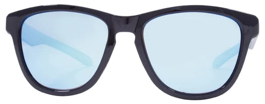 Kreedom Good Times Sunglasses Gloss Black Blue Mirror