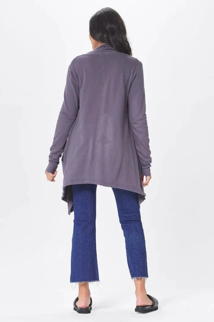 LA Made Newport Draped Plush Cardi