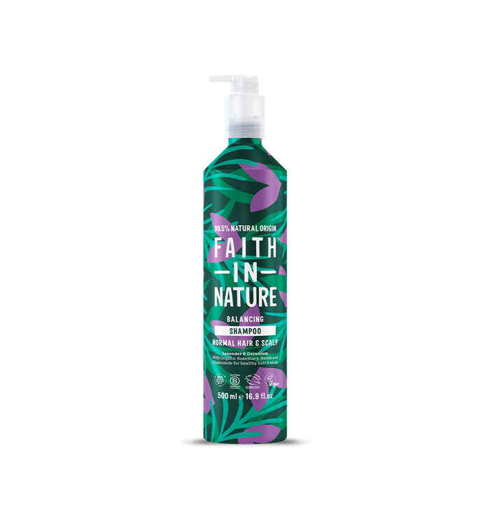 Faith In Nature 500ml aluminium Lavender & Geranium shampoo for normal hair