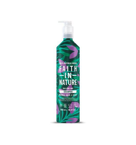 Faith In Nature 500ml aluminium Lavender & Geranium shampoo for normal hair