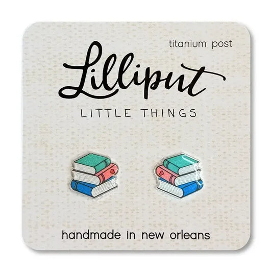 Lilliput Little Things Earrings - Book Stacks