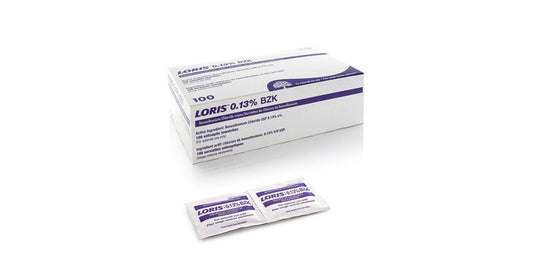 LORIS Benzalkonium Wipes - 0.13% (100/box)