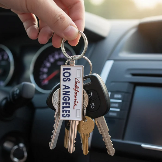 Los Angeles California License Plate Keychain – Wholesale Souvenir (KY547)