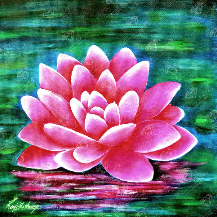 Lotus Pond - Diamond Art Club DIY Kit