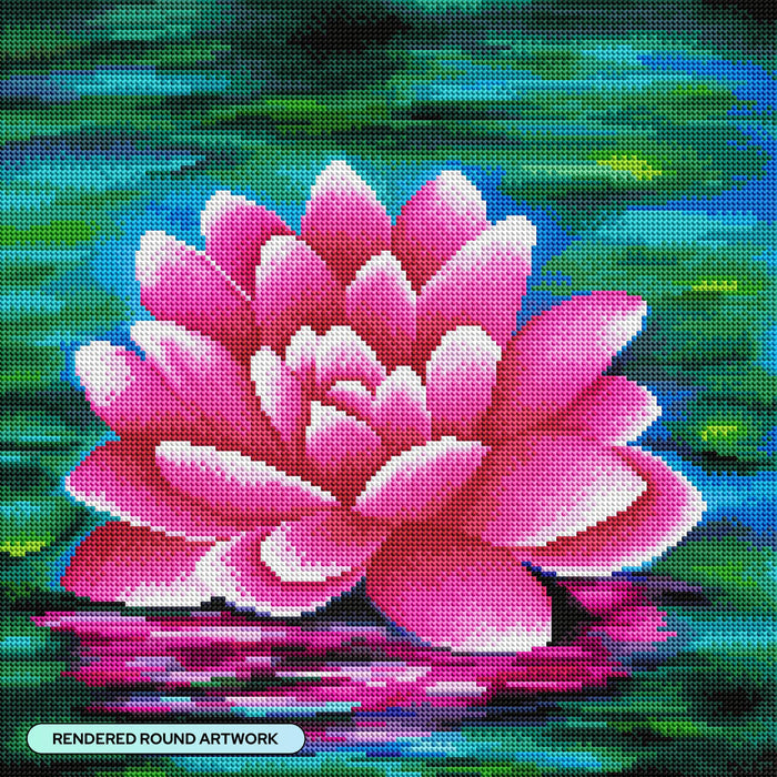 Lotus Pond - Diamond Art Club DIY Kit