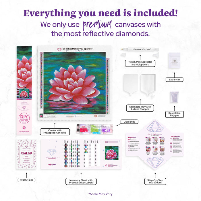 Lotus Pond - Diamond Art Club DIY Kit