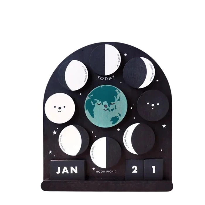Me & The Moon - Moon Phase Wooden Calendar - Waha Lifestyle