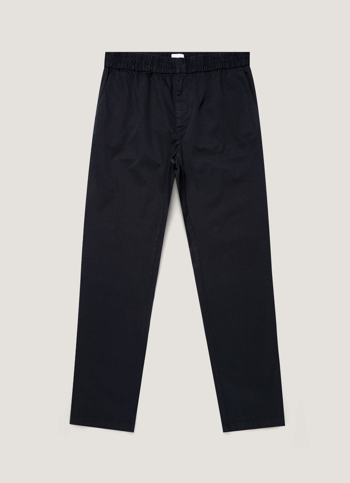 Men's Cotton Drawstring Trousers in Navy