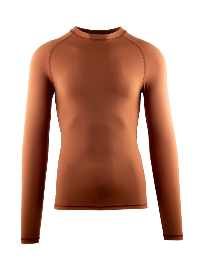 MENS SUN TEE Nachhaltiges Herren UV Shirt Rashguard in Terracotta mit UPF 50+
