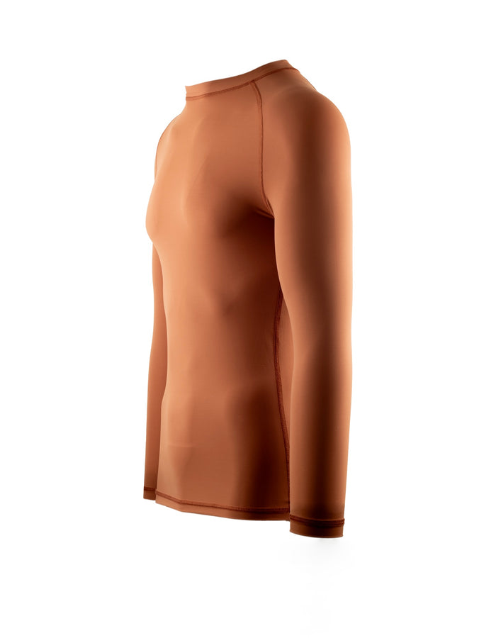 MENS SUN TEE Nachhaltiges Herren UV Shirt Rashguard in Terracotta mit UPF 50+