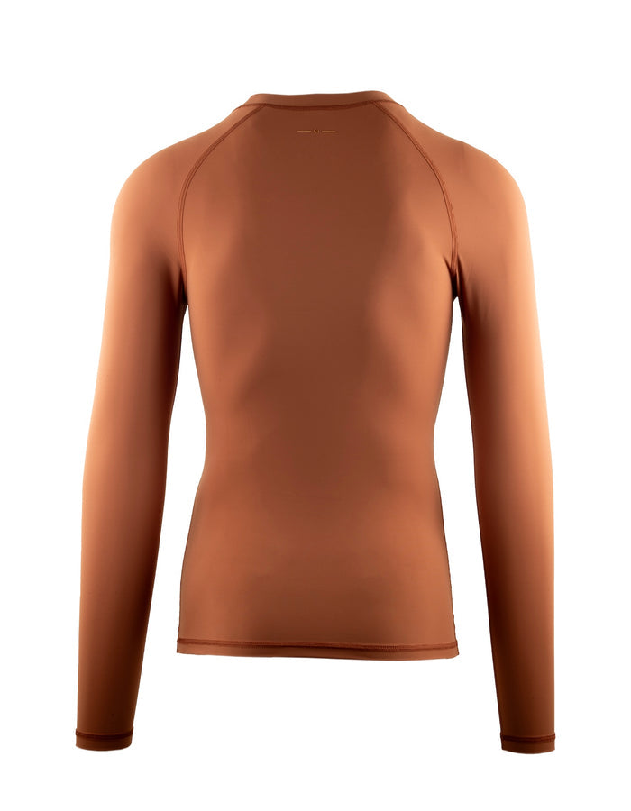MENS SUN TEE Nachhaltiges Herren UV Shirt Rashguard in Terracotta mit UPF 50+