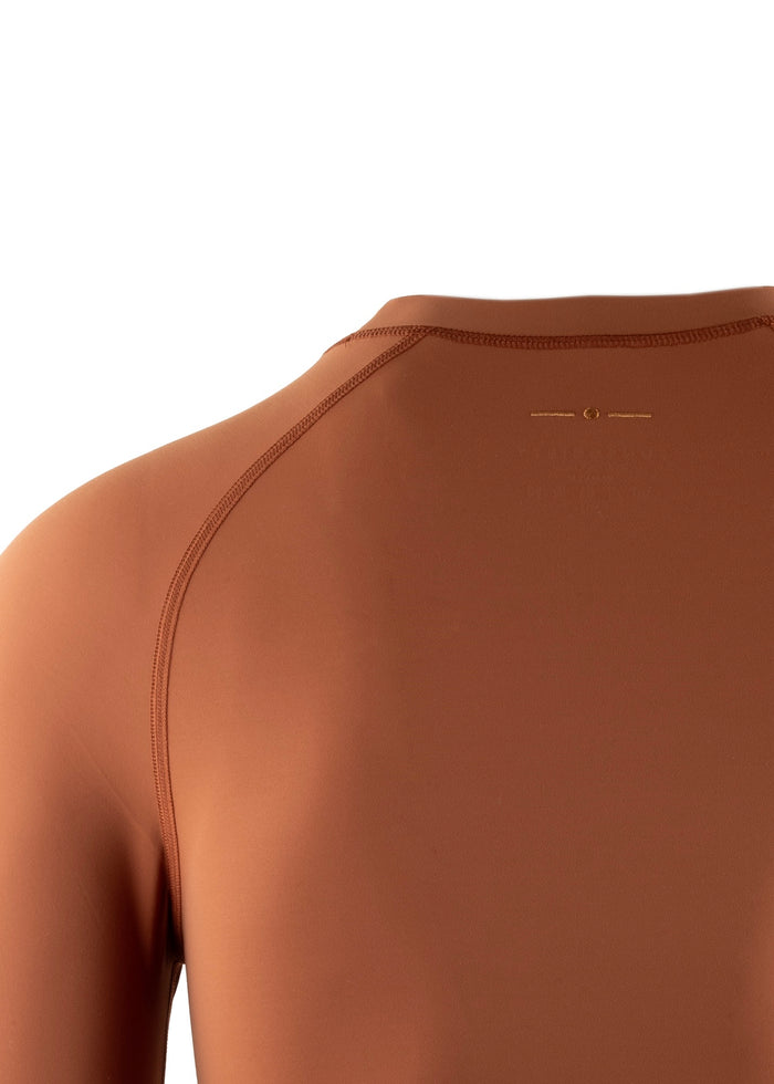 MENS SUN TEE Nachhaltiges Herren UV Shirt Rashguard in Terracotta mit UPF 50+