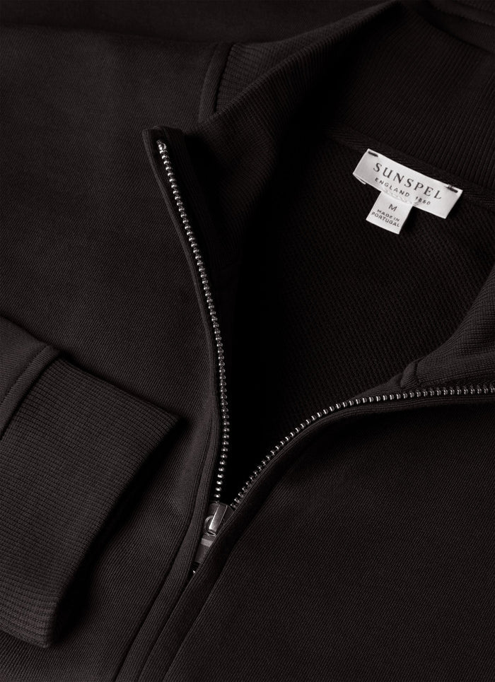 Men's Supima Loopback Zip Sweatshirt in Black