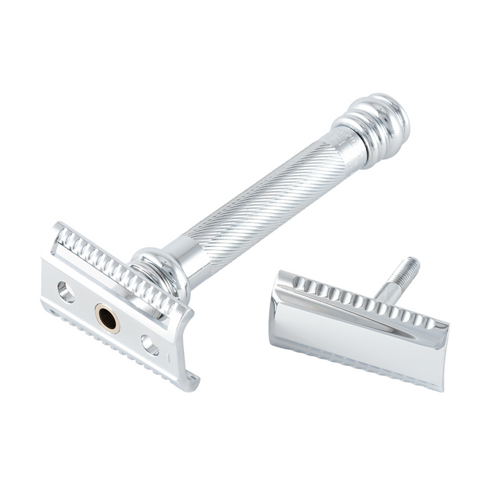 Merkur 39C "Sledgehammer" Slant Bar Chrome Barber Pole Double Edge Safety Razor