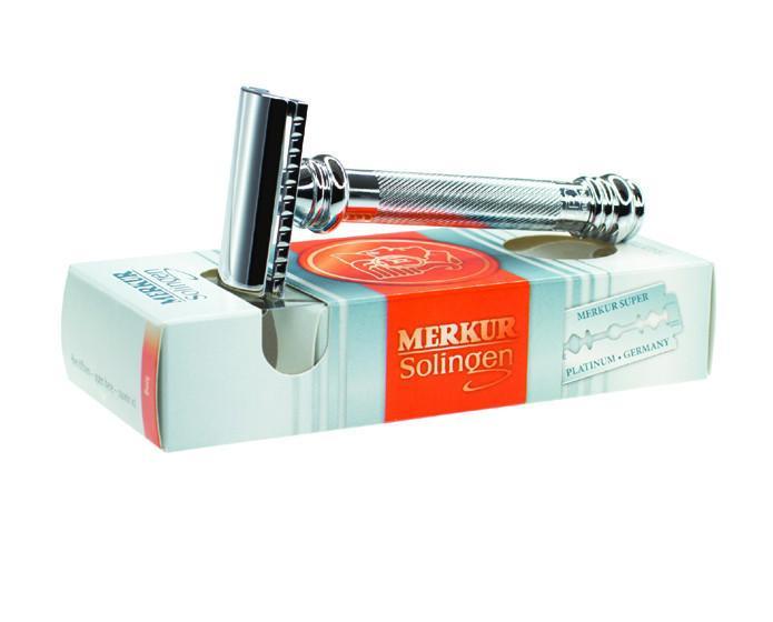 Merkur 39C "Sledgehammer" Slant Bar Chrome Barber Pole Double Edge Safety Razor