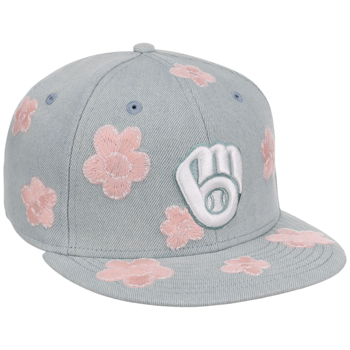 Milwaukee Brewers MLB Denim Flower New Era 59FIFTY