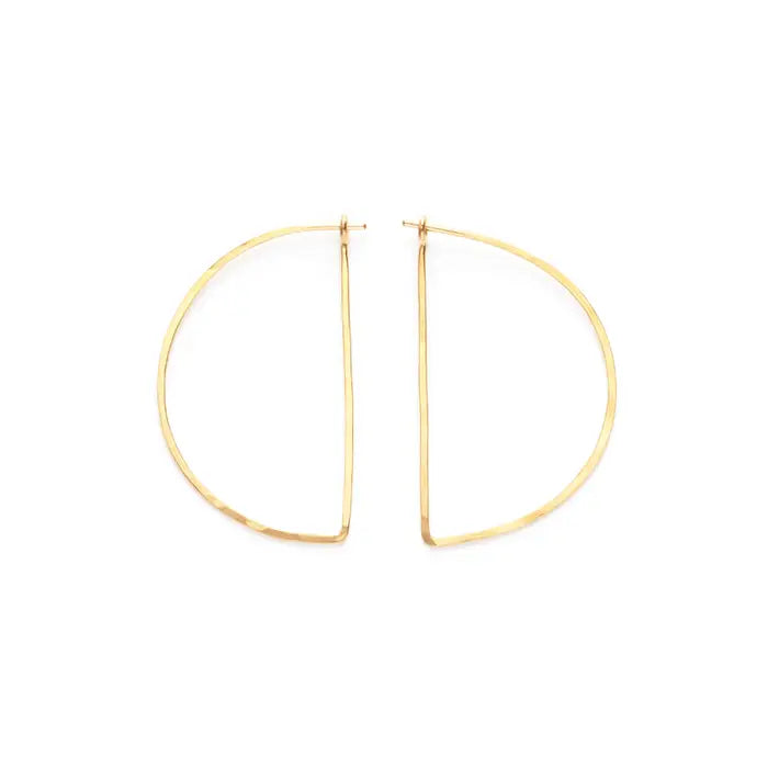 Small Half Circle Hoops Brass