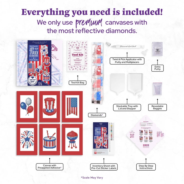 Mini Dazzles™ - 4th of July Celebrations - Diamond Art Club DIY Kit