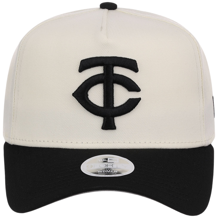 Minnesota Twins Women's New Era 9FORTY Chrome x Black A-Frame