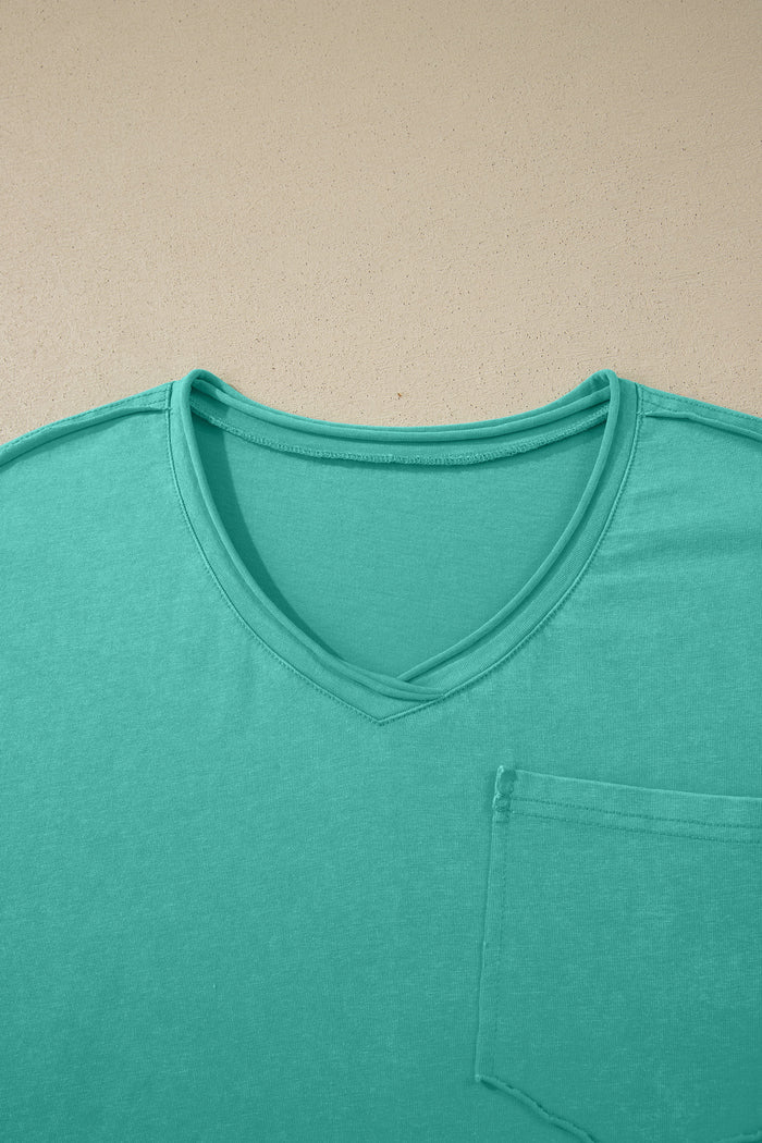Mint Green Cotton Mineral Wash T Shirt