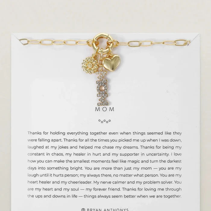 Mom Mini Charm Necklace - Bryan Anthony's