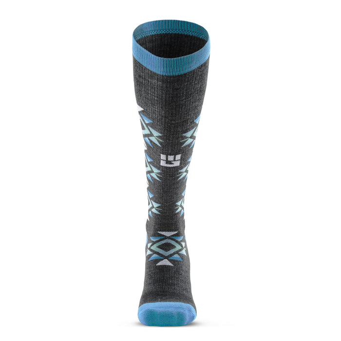 MudGear Mesa Horizon Tall Compression Socks - Gray/Blue (1 Pair)