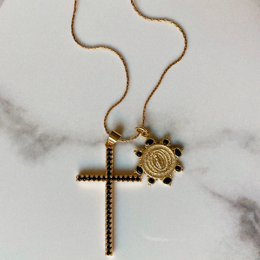 Necklace-Revelation Double Charm Religious Pendant